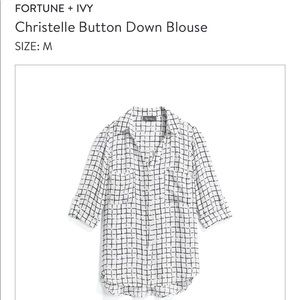 Button Down Blouse by Fortune & Ivy